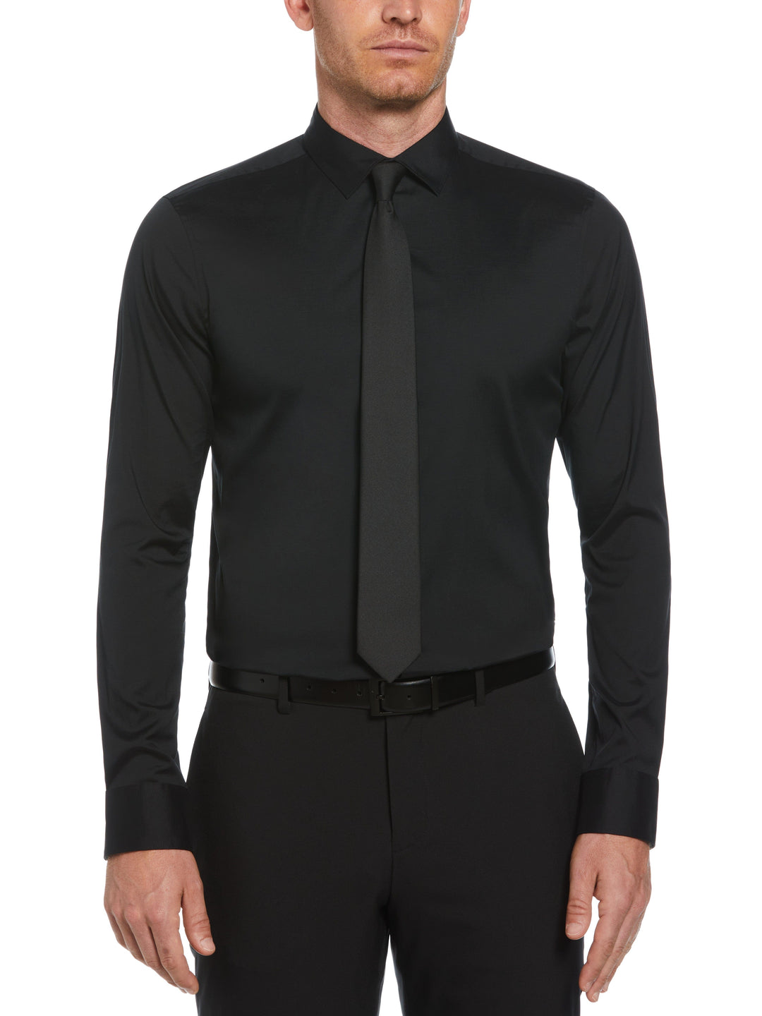 Slim Fit Smart Dress Shirt (Black) 