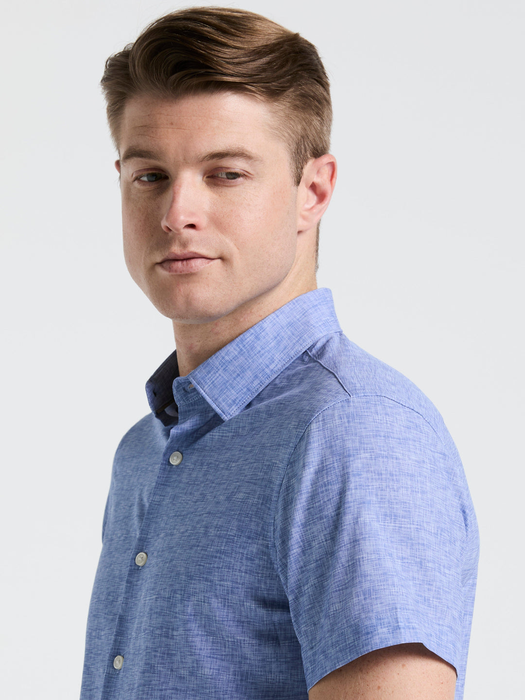 Slim Fit Soft Shirt (Bleached Denim) 