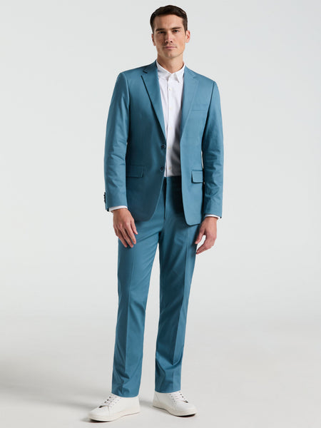 Slim Fit Solid Cotton Blend Suit Pant – Perry Ellis