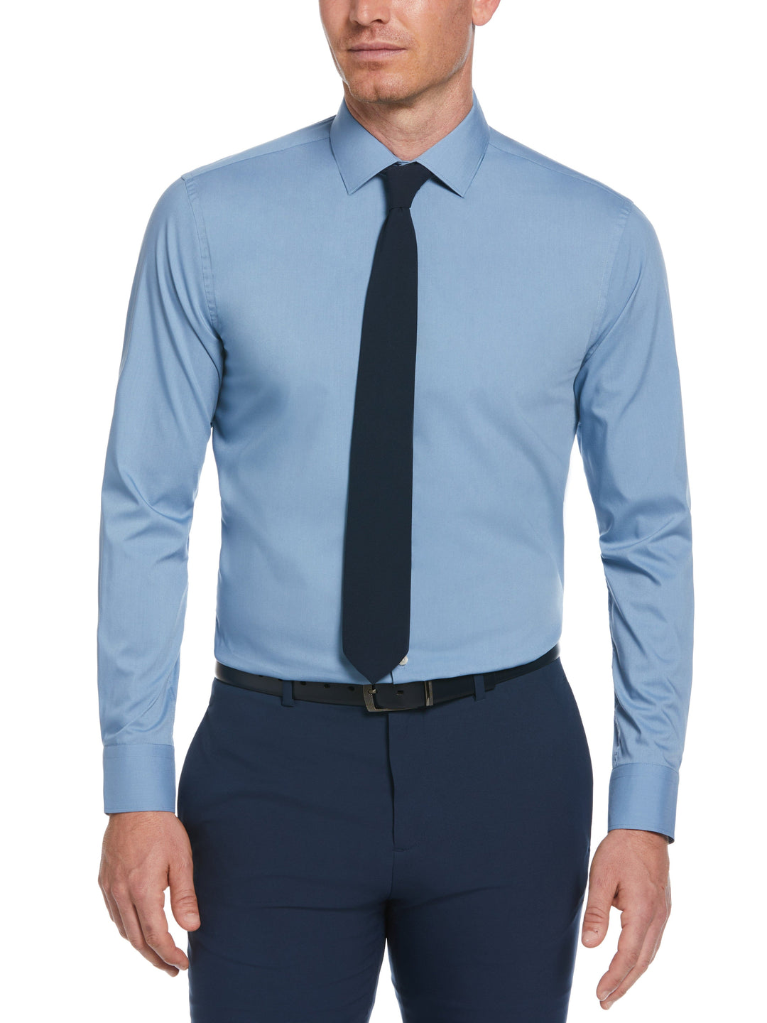 Blue Solid Dress Shirt (Aero) 