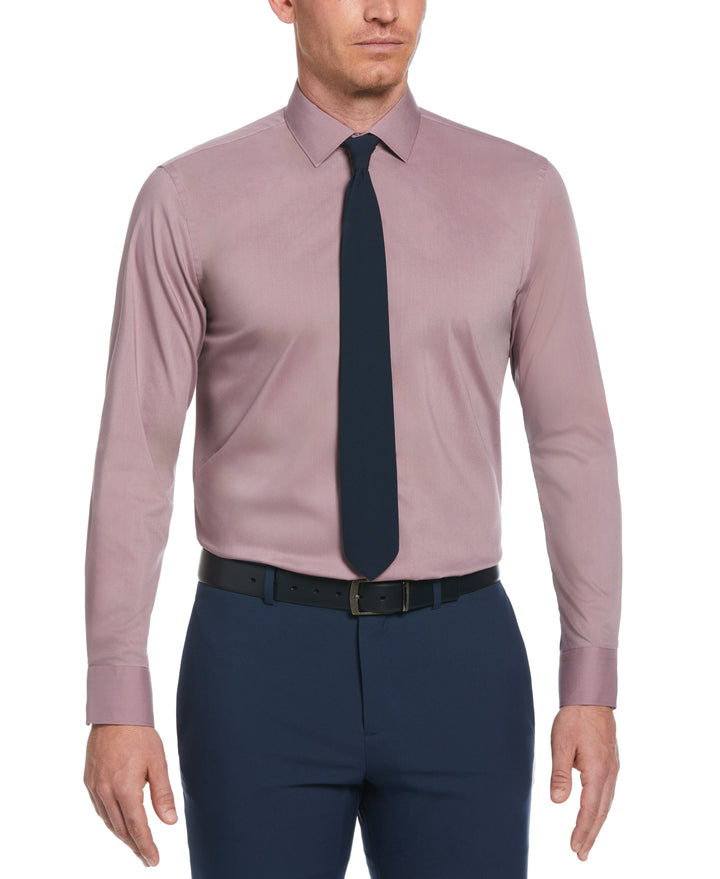 Dark Pink Solid Dress Shirt (Dark Pink) 