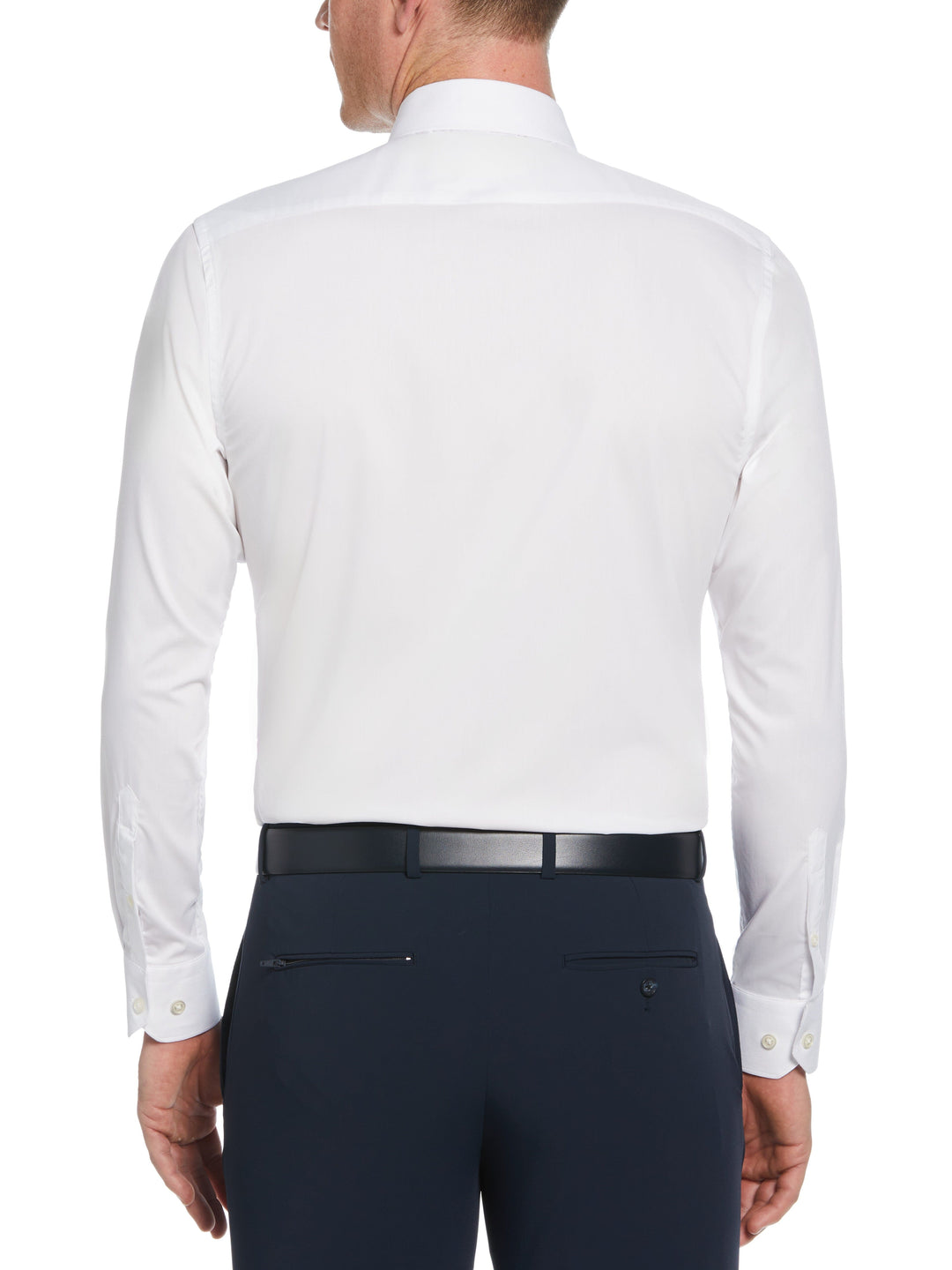 Bright White Solid Dress Shirt (Bright White) 