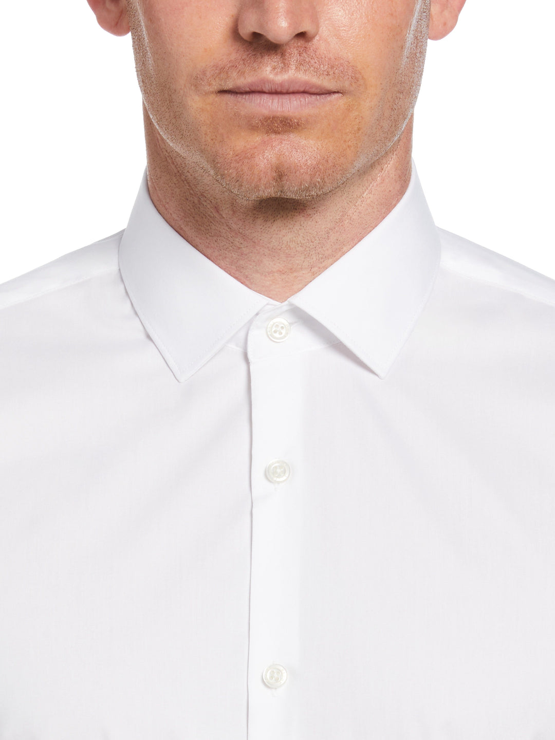 Bright White Solid Dress Shirt (Bright White) 