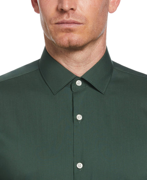 Green Solid Dress Shirt (Green) 