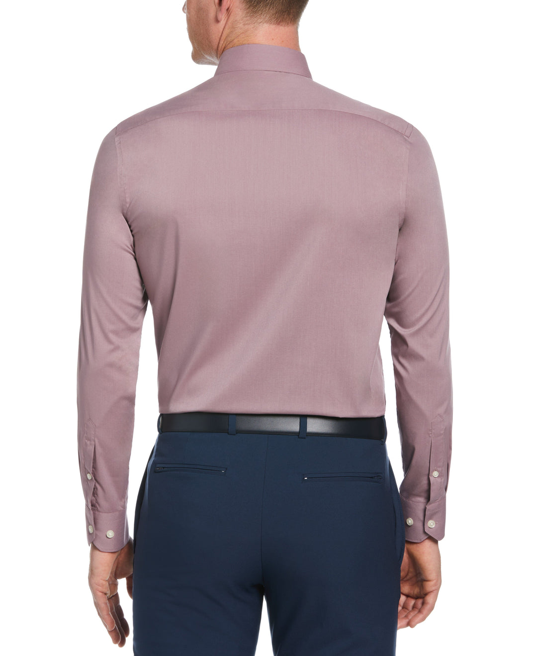 Dark Pink Solid Dress Shirt (Dark Pink) 