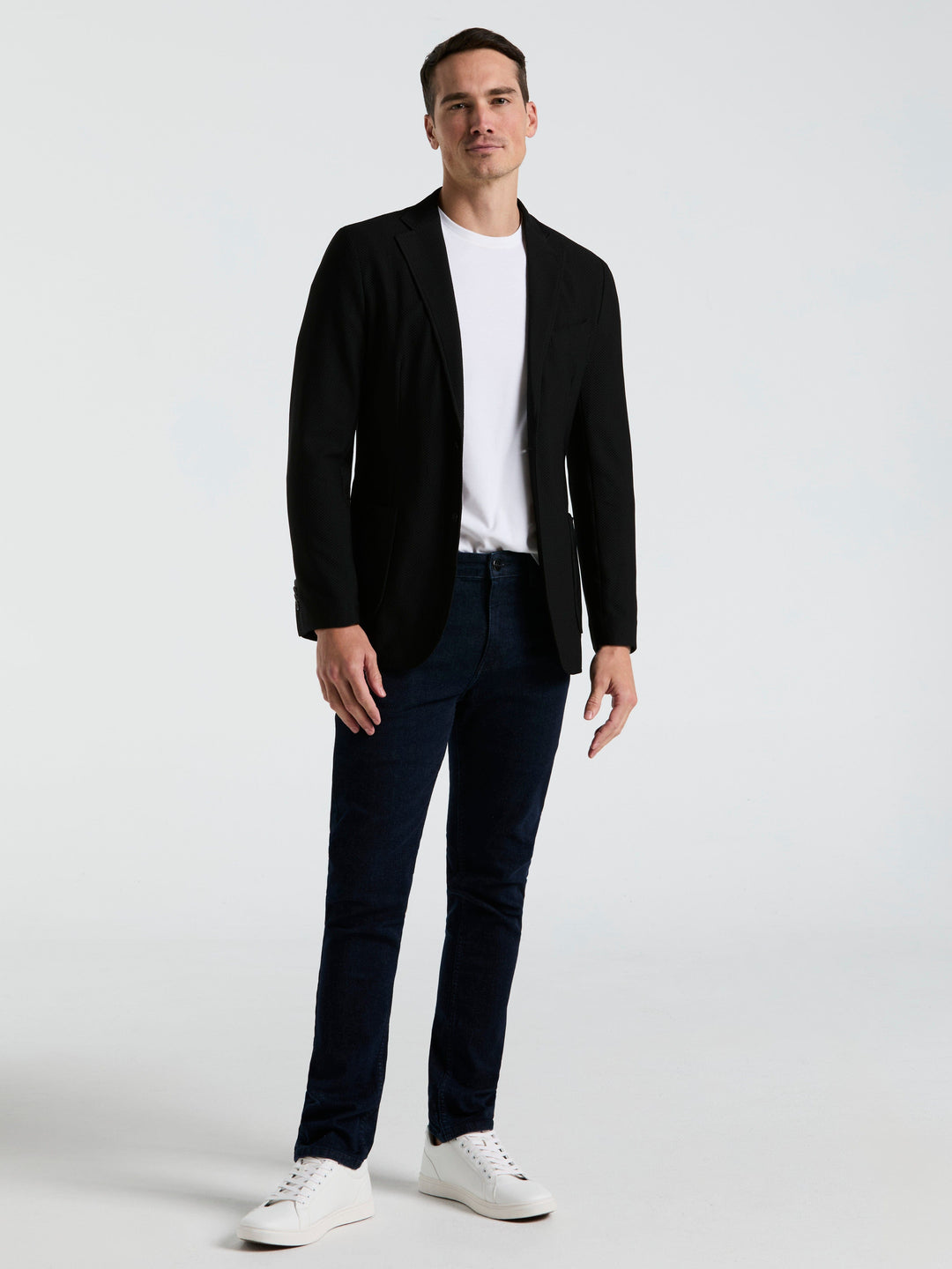 Solid Knit Blazer (Black) 