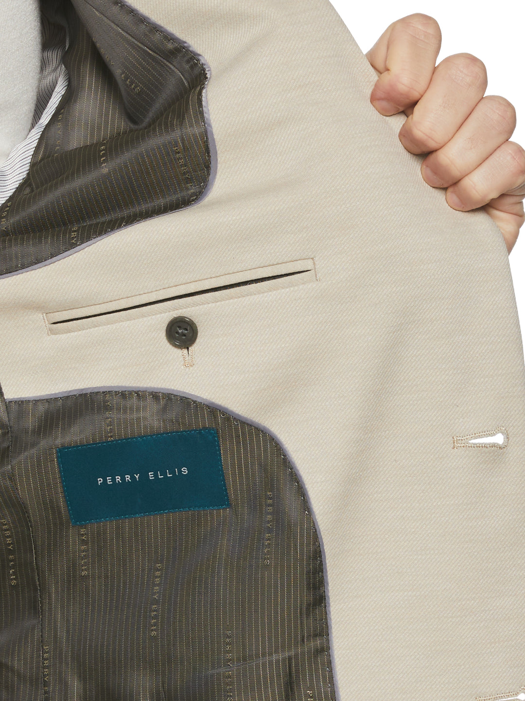 Textured Knit Solid Suit Jacket (Light Taupe) 