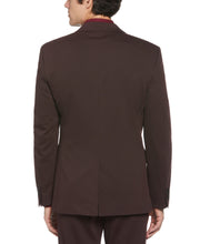 Slim Fit Solid Knit Suit Jacket (Port) 