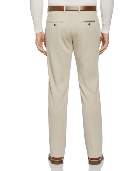 Slim Fit Solid Knit Suit Pant (Light Taupe) 
