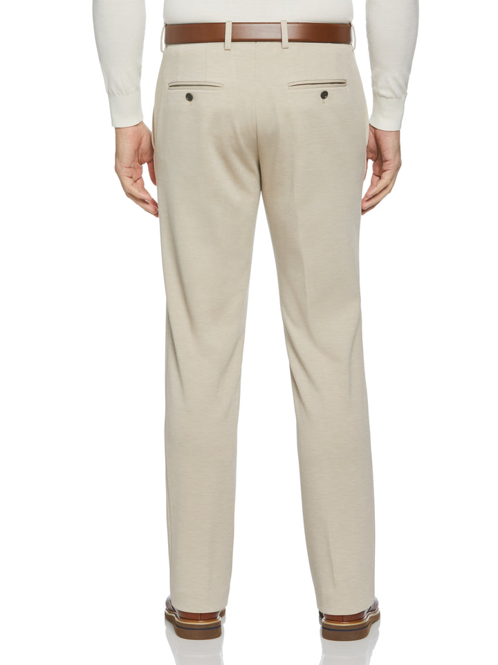 Solid Knit Slim Fit Suit Pants (Light Taupe) 