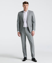 Slim Fit Solid Linen Blend Suit Jacket (Grey) 