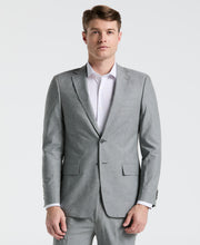 Slim Fit Solid Linen Blend Suit Jacket (Grey) 