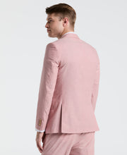 Slim Fit Solid Linen Blend Suit Jacket (Pink) 