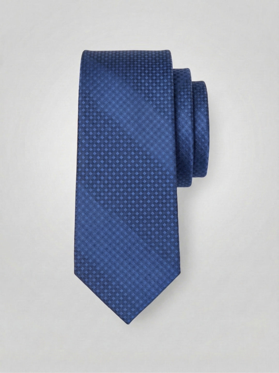 Slim Fit Solid Plain weave Necktie (Navy) 
