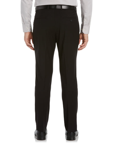 Slim Fit Stretch Active Waistband Dress Pant (Black) 