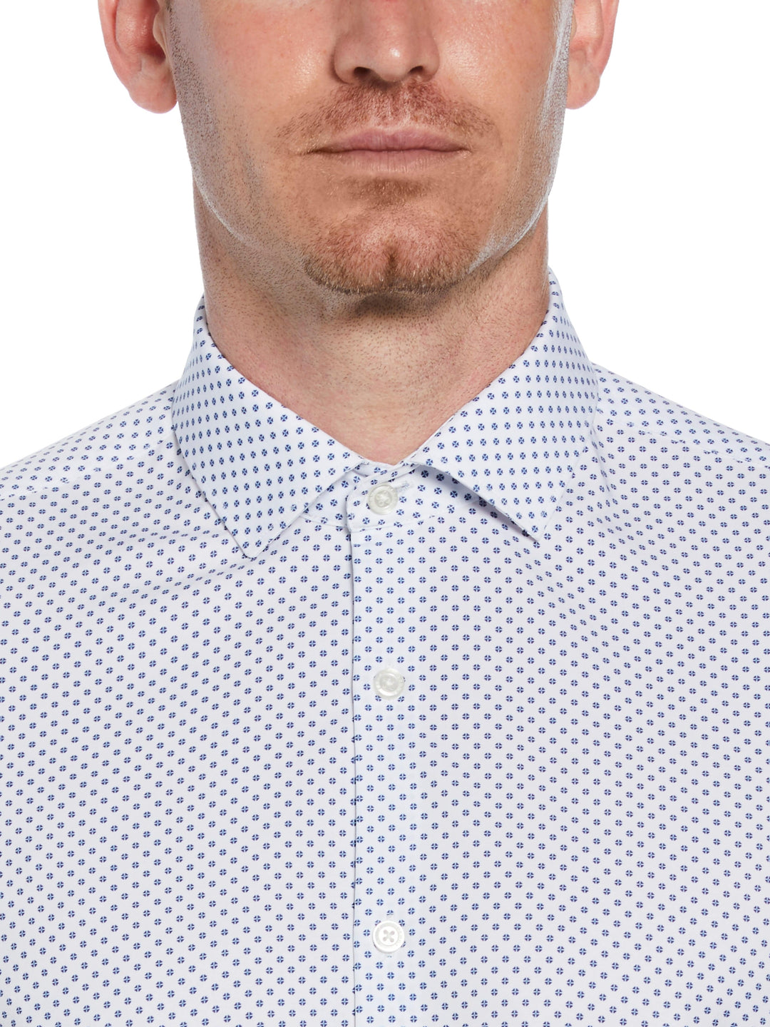 4-Way Stretch Navy Circle Shirt (Navy) 