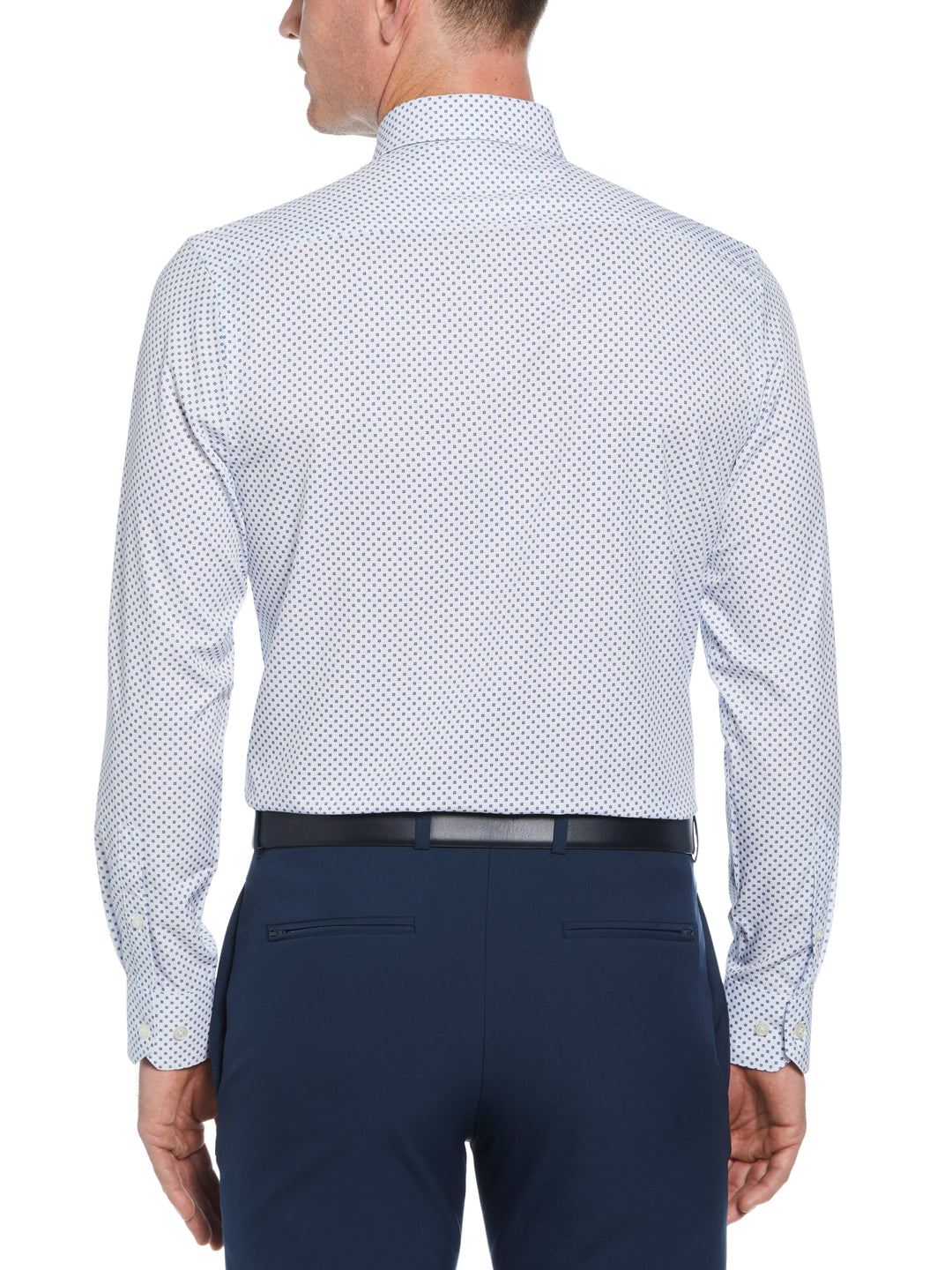 4-Way Stretch Navy Circle Shirt (Navy) 