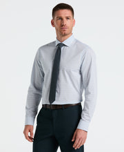 Slim Fit Stretch Cotton Blend Plaid Dress Shirt