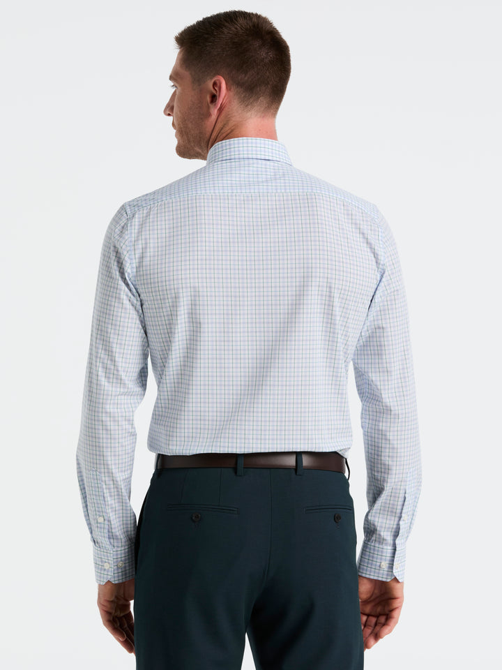 Stretch Checkered Shirt (Blue) 