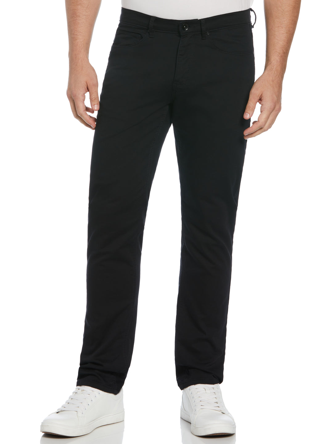 Slim Fit Stretch Knit 5-Pocket Pant (Black) 