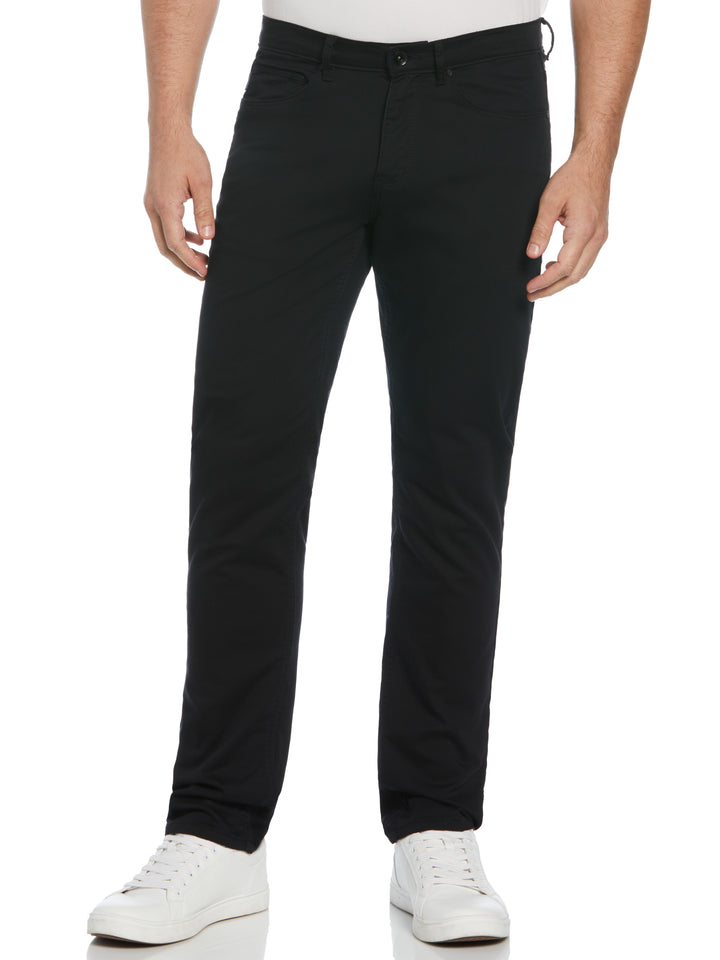 Slim Fit Stretch Knit 5-Pocket Pant (Black) 