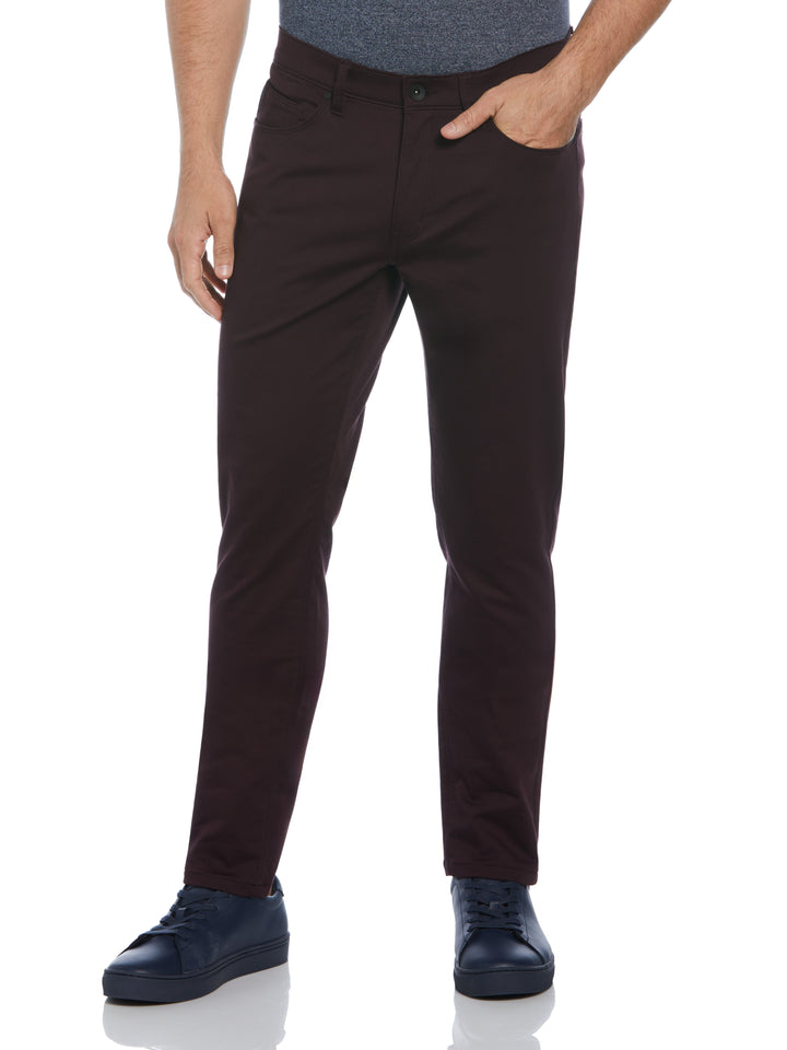 Slim Fit Stretch Knit 5-Pocket Pant (Port) 