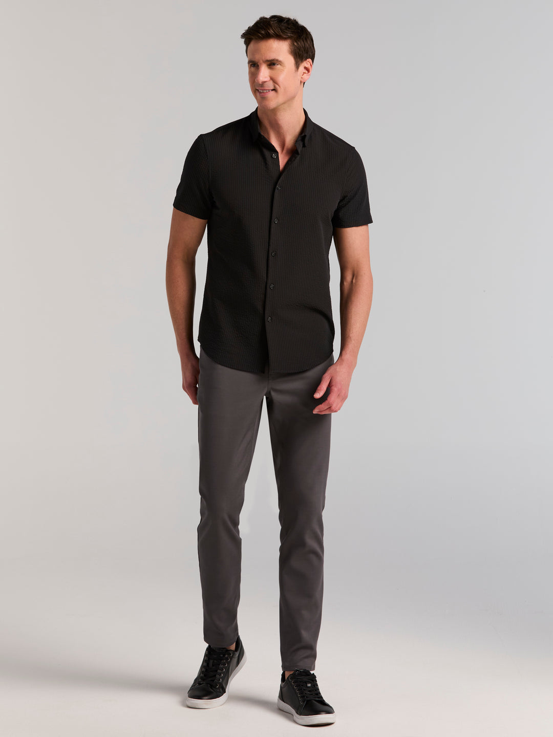 Slim Fit Stretch Seersucker Shirt