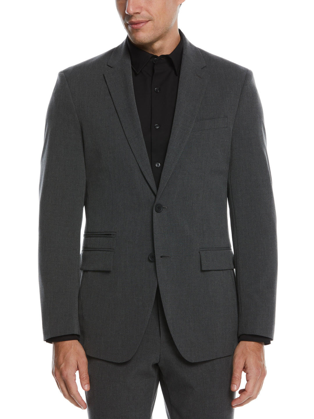 Slim Fit Stretch Tech Jacket (Charcoal) 