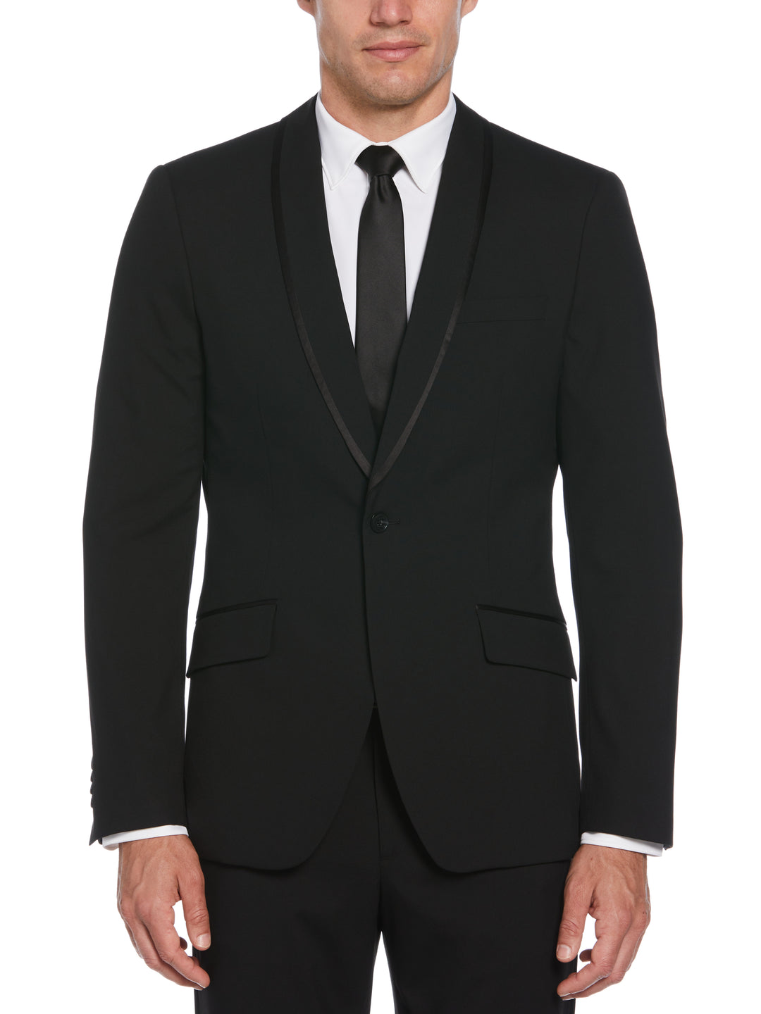 Slim Fit Tux Jacket (Black) 