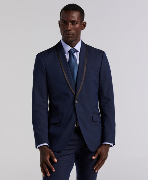 Slim Fit Stretch Dark Sapphire Tuxedo Suit