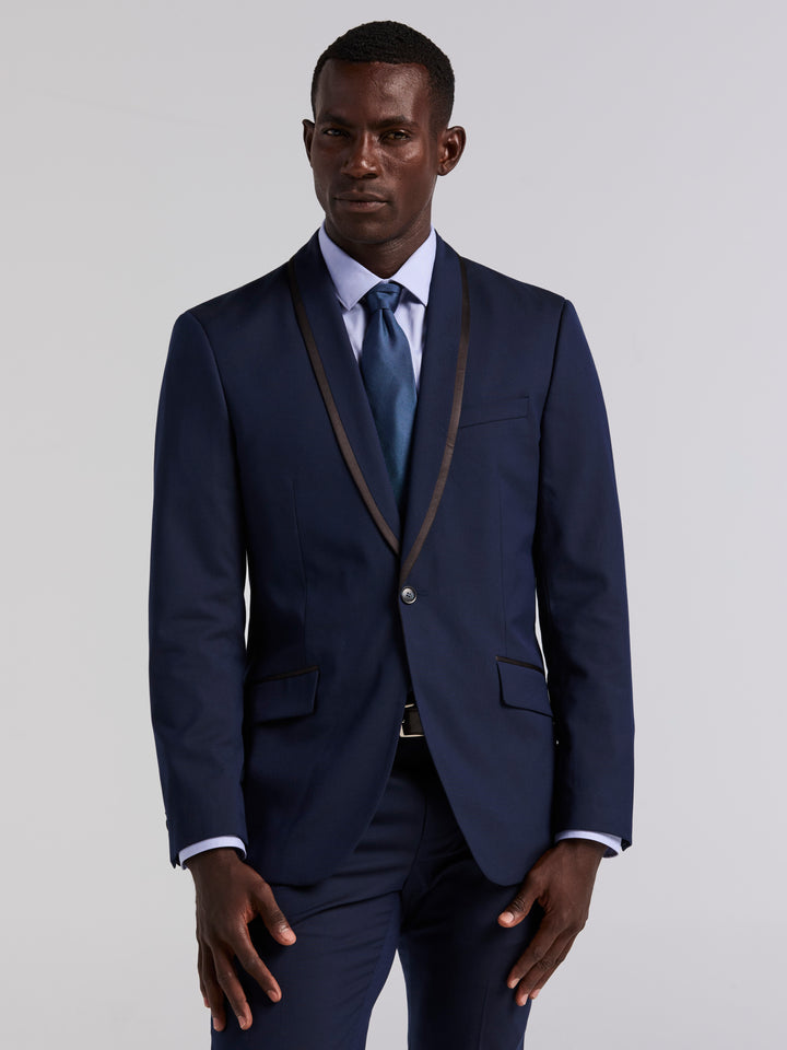 Slim Fit Tux Jacket (Dark Sapphire) 