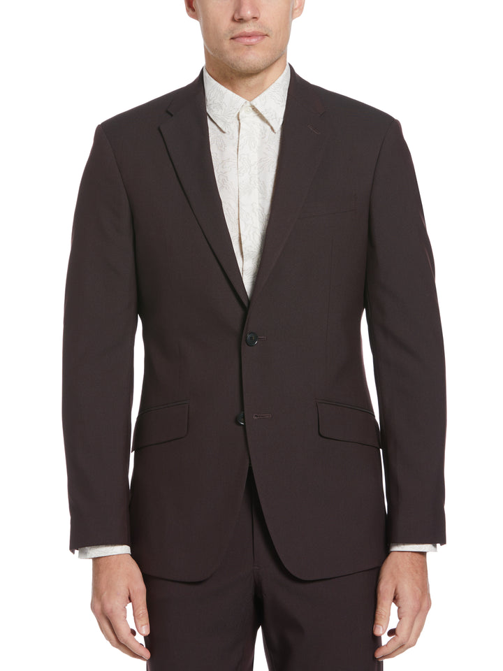 Slim Fit Stretch Washable Suit Jacket (Port) 