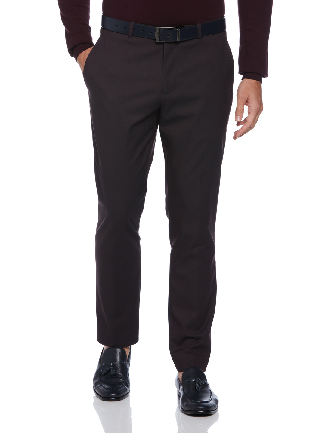 Washable Slim Fit Suit Pants (Fudge) 