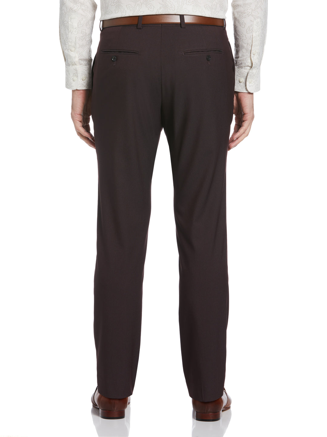 Slim Fit Stretch Washable Suit Pant (Port) 