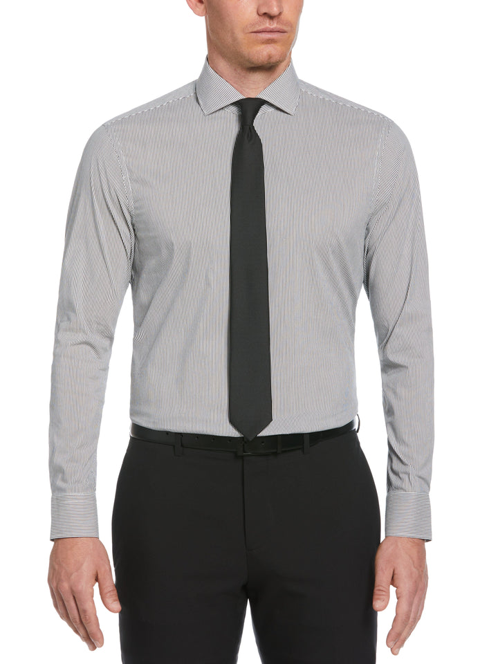 Black Stripe Print Shirt (Black) 