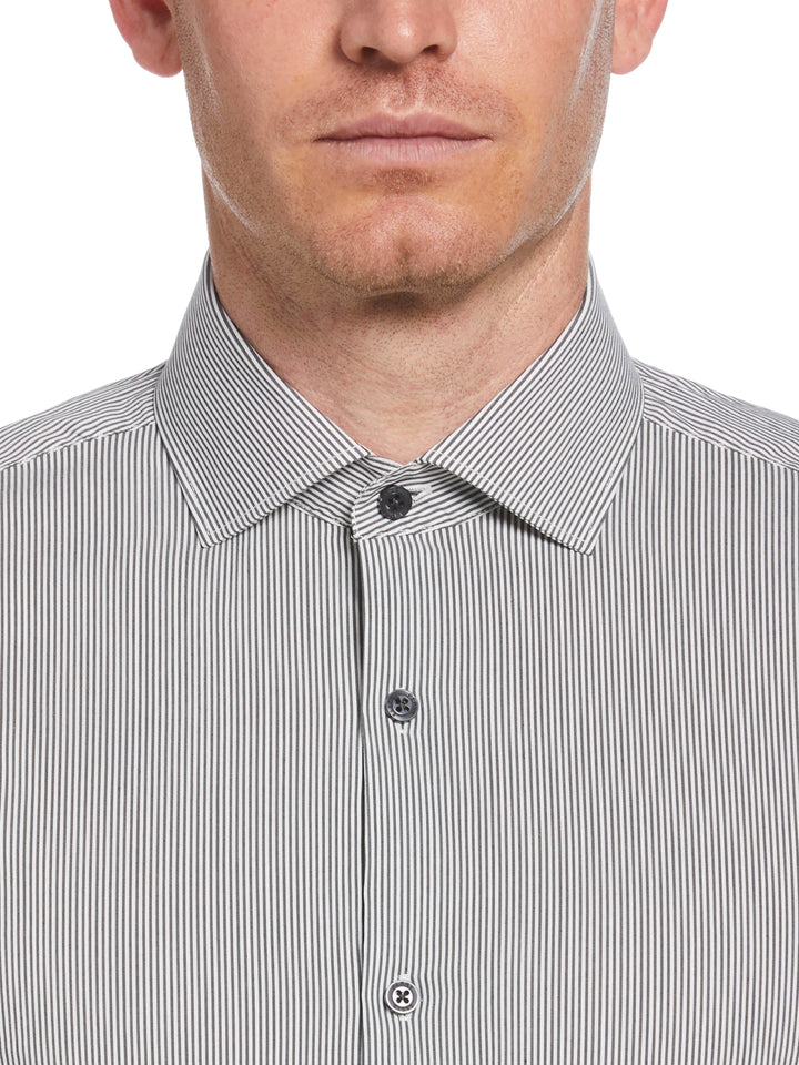 Black Stripe Print Shirt (Black) 