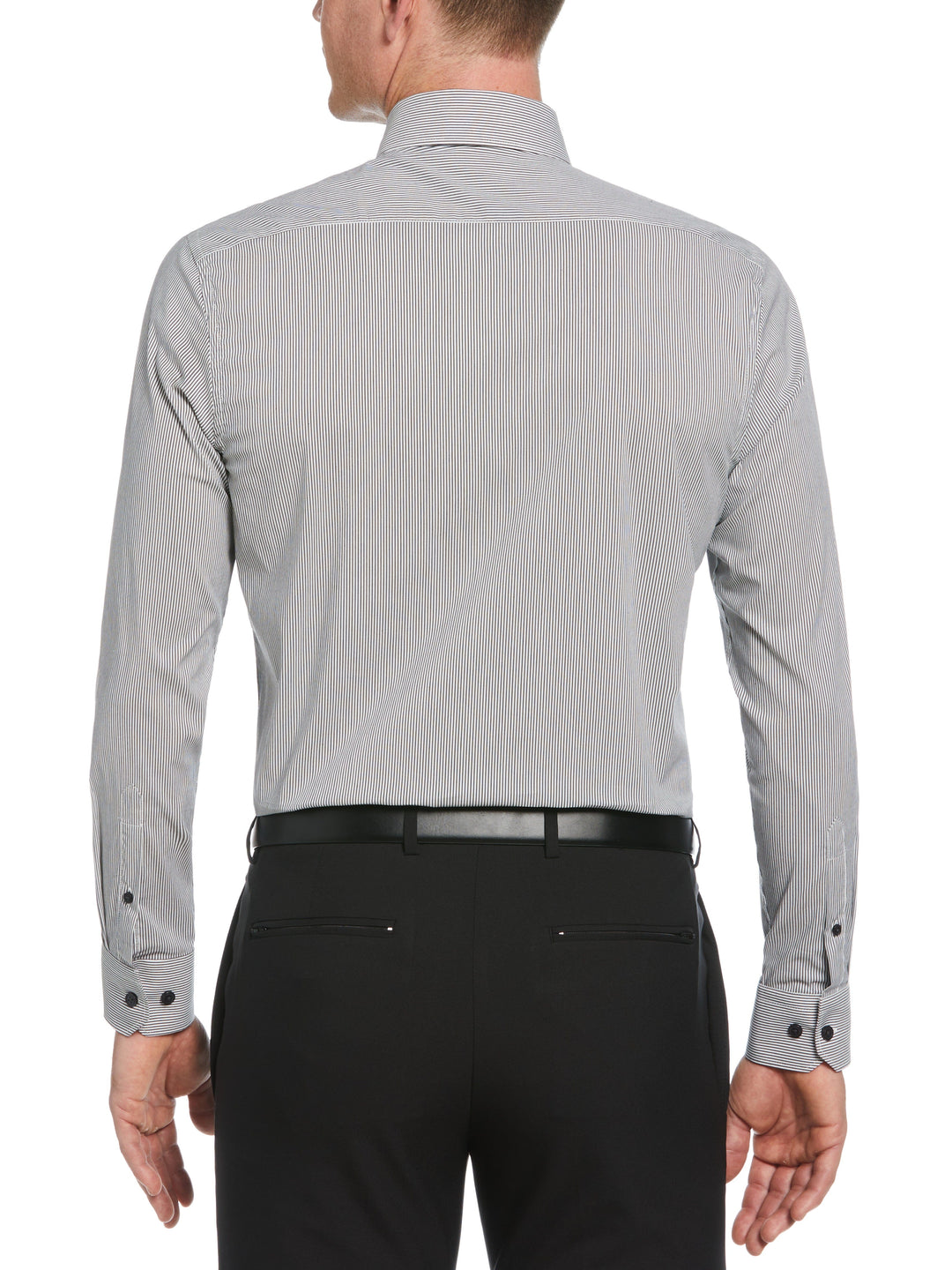 Black Stripe Print Shirt (Black) 