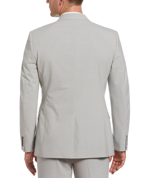 Slim Fit Micro Check Suit Jacket (Felt Grey) 