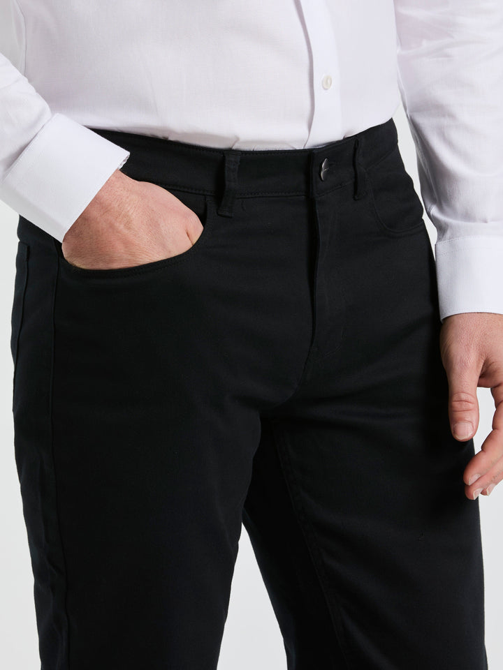 Slim Fit Lux Touch 5 Pocket Pant (Caviar) 