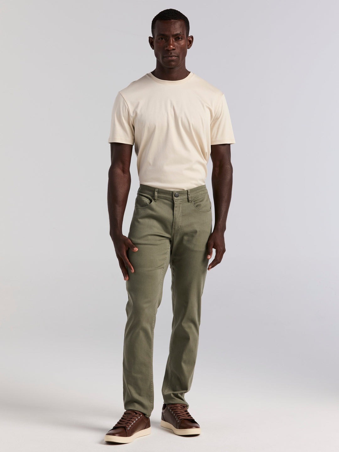 Slim Fit Lux Touch 5 Pocket Pant (Dusty Olive) 