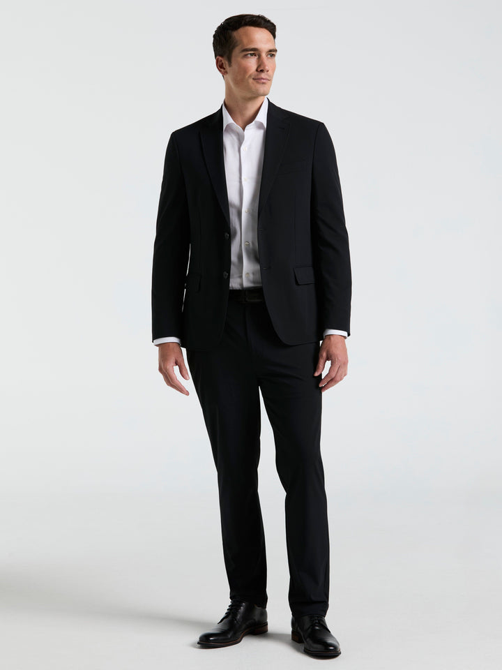 Slim Fit Performance Tech Suit Jacket (Black) 