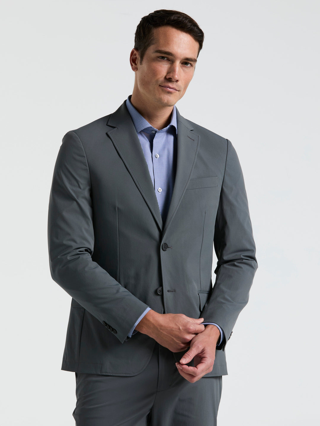 Slim Fit Performance Tech Suit Jacket (Grey) 