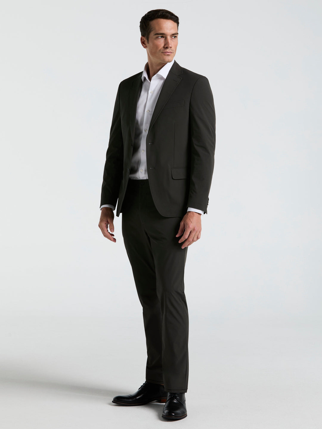 Slim Fit Solid Tech Suit Jacket (Olive) 