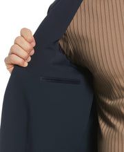 Slim Fit Single Breasted Tech Suit Jacket (Navy Print) 