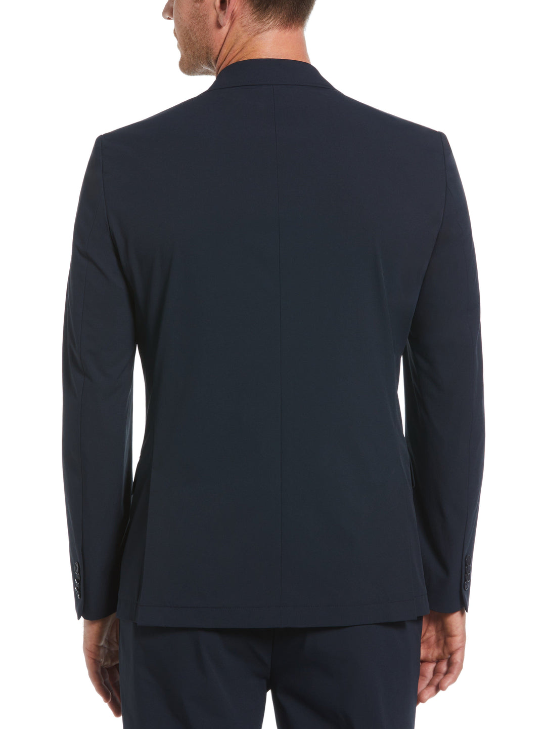 Slim Fit Single Breasted Tech Suit Jacket (Navy Print) 