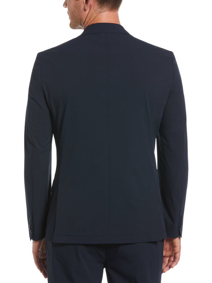 Slim Fit Single Breasted Tech Suit Jacket (Navy Print) 