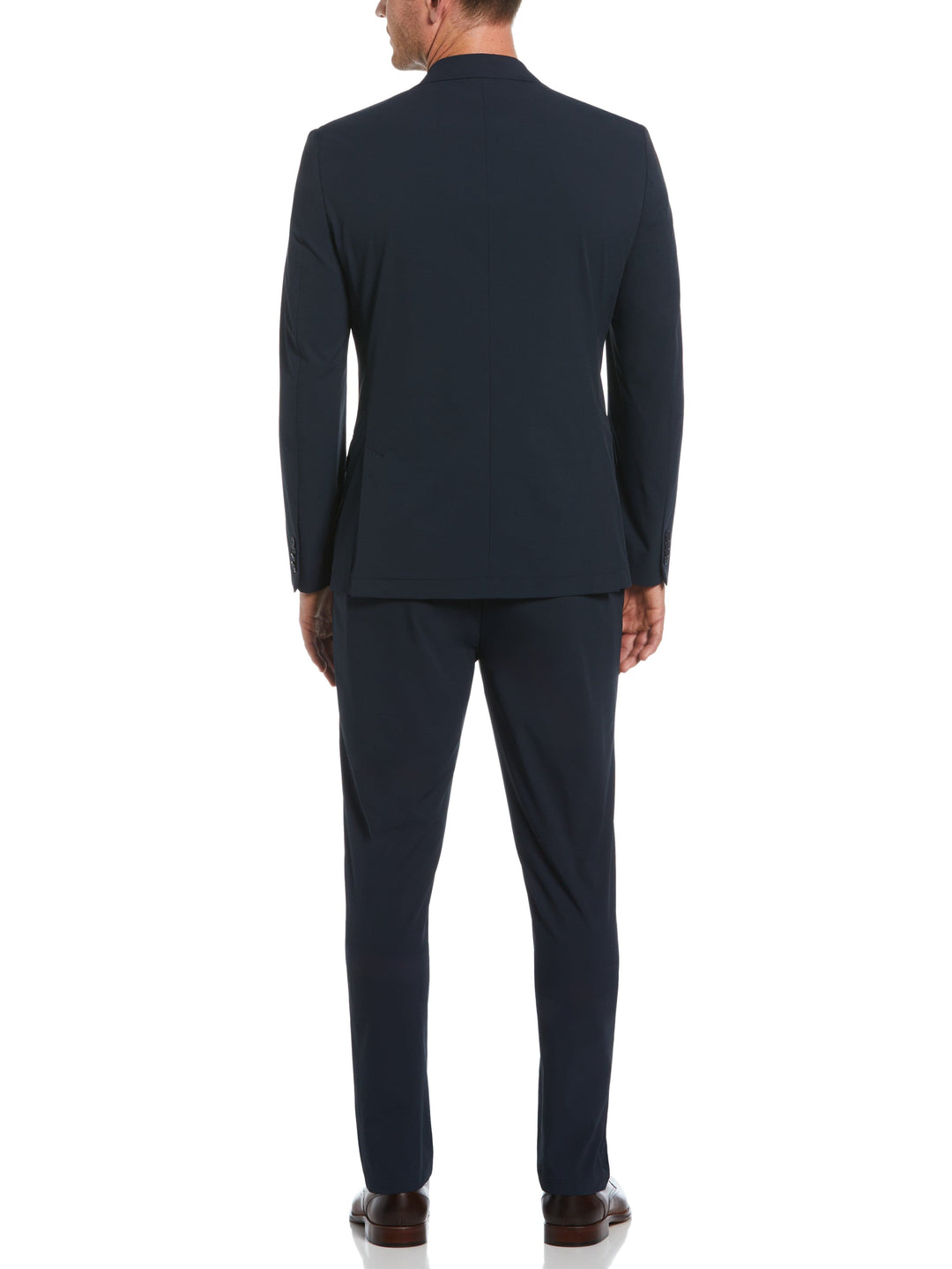 Slim Fit Single Breasted Tech Suit Jacket (Navy Print) 