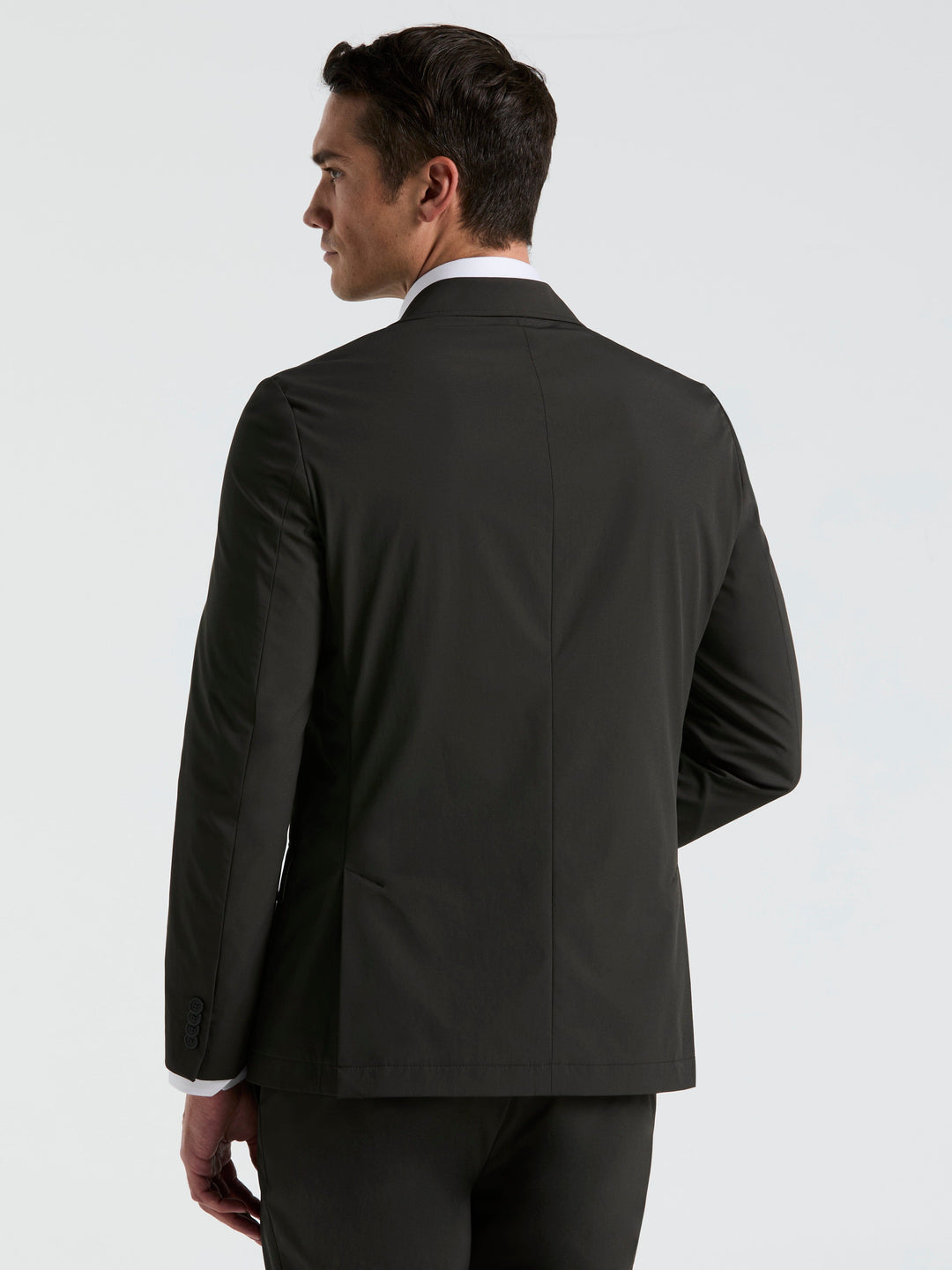 Slim Fit Solid Tech Suit Jacket (Olive) 
