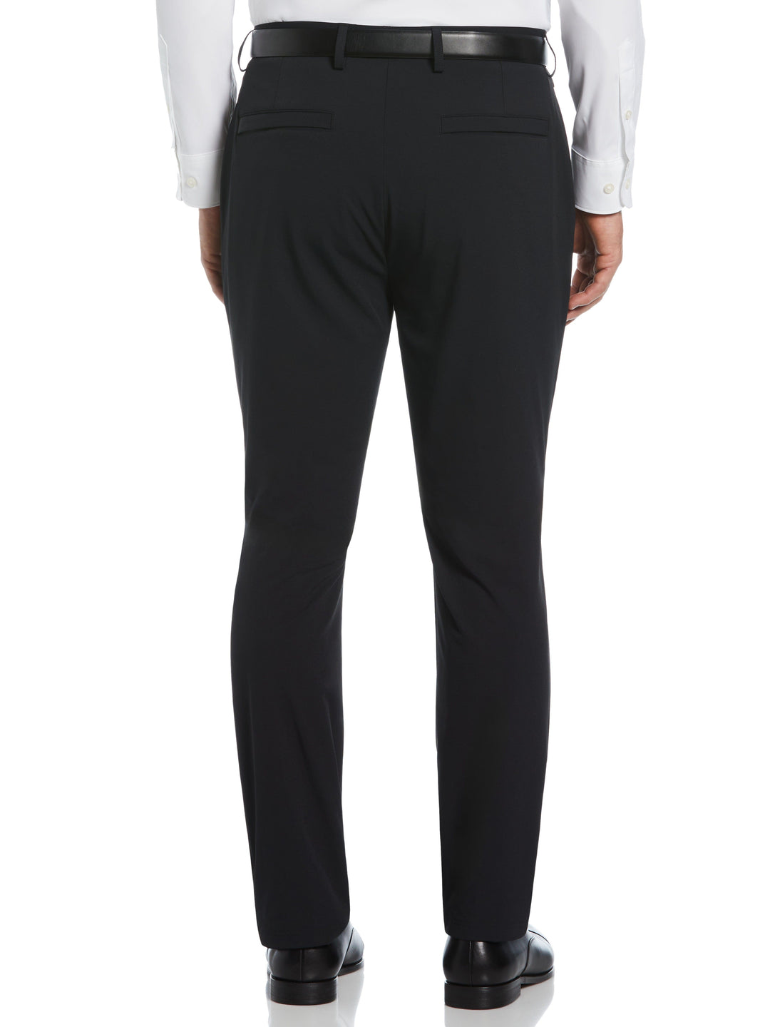 men's black dress pants slim fit Perry Ellis Men's Slim Fit Tech Suit Pants in Black, Size 30, Elastane/Polyester