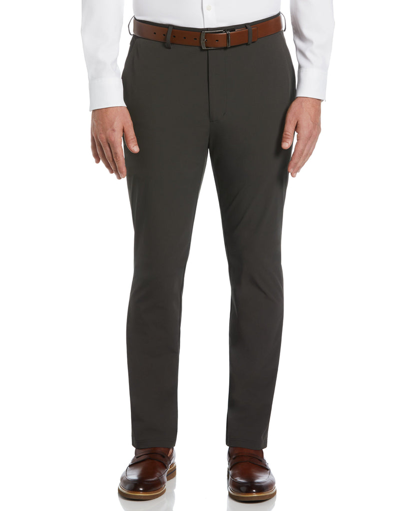 Perry Ellis Outlet Men's Slim Fit Tech 2.0 Suit Pants in Olive/green, Size 30, Nylon/Elastane